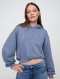 VintageSoft Cropped Logo Hoodie