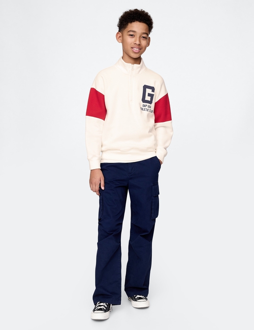 Kids Vintage Soft Half-Zip Logo Pullover