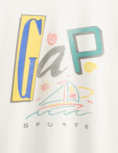 Cropped Gap Logo T-Shirt