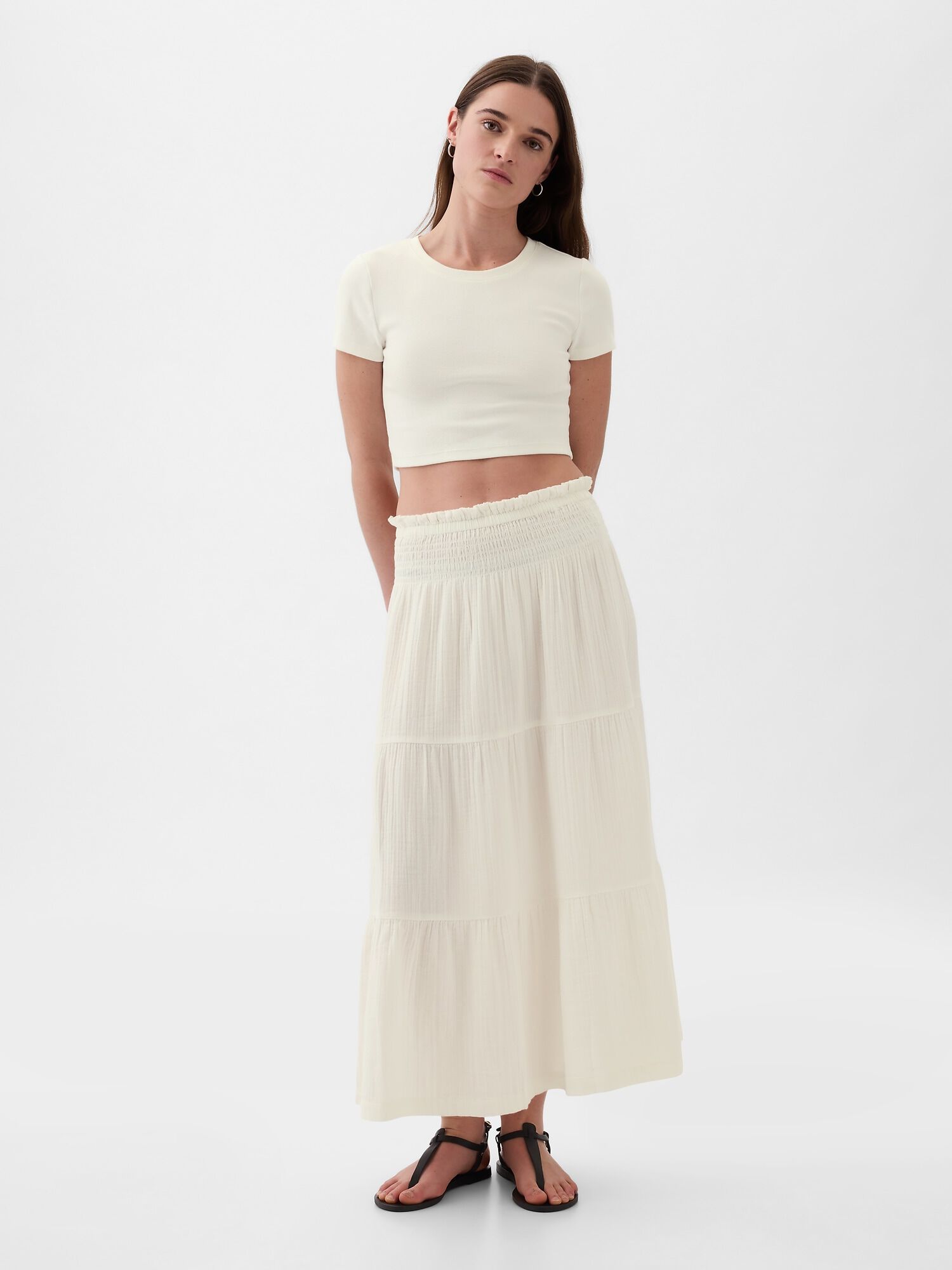 Women's gauze maxi skirts cheap