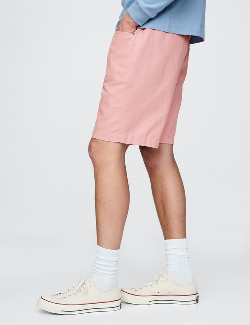 Linen-Cotton Easy Shorts