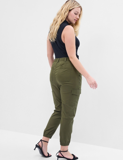 Girlfriend Khaki Cargo Joggers