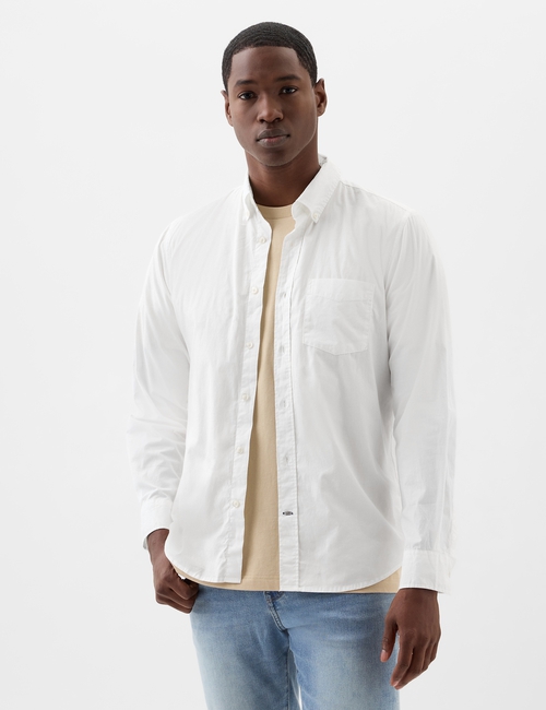 Stretch Poplin Shirt in Standard Fit