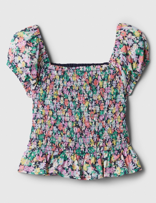 Kids Smocked Puff Sleeve Top
