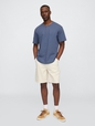 Lived-In Relaxed Curved Hem Henley T-Shirt