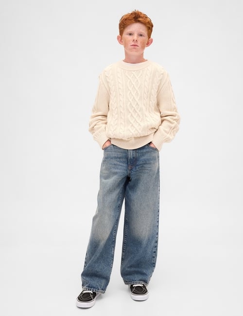 Kids Cable-Knit Crewneck Sweater