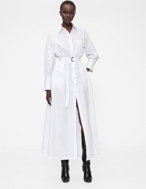 GAP STUDIO MAXI BELTED SHIRTDRESS