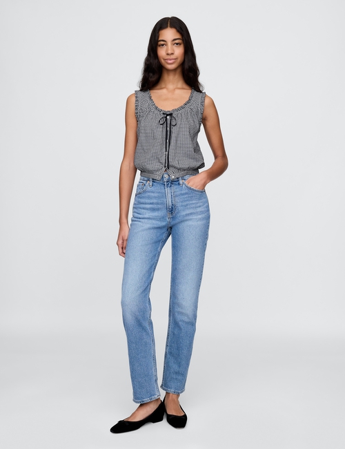 Gap × DÔEN Gingham Cropped Tank Top