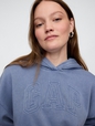 VintageSoft Cropped Logo Hoodie