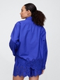 Eyelet Poplin Big Shirt