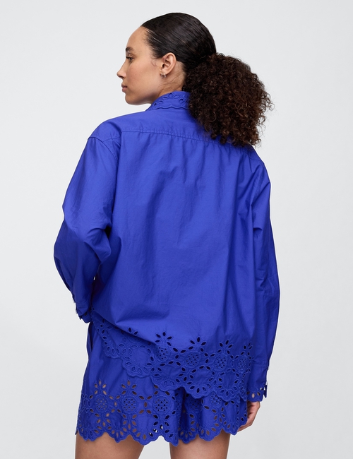 Eyelet Poplin Big Shirt