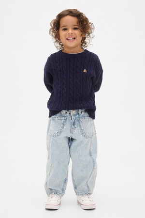 Baby & Toddler Denim Stripe Horseshoe Jeans