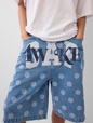 GAP X PROJ A POLKA DOT DENIM SHORT