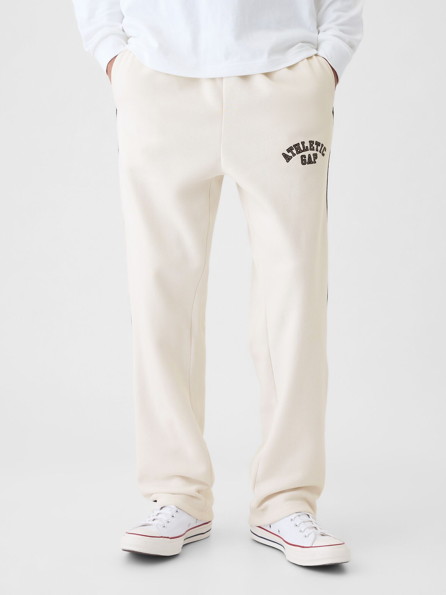 Soft white sweatpants deals