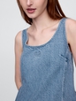UltraSoft Denim Logo Mini Dress