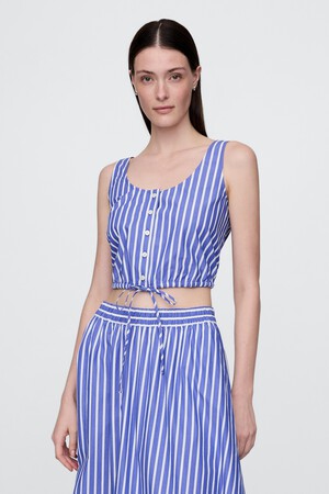 SL BTTN FRONT CINCHED TOP