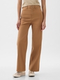 High Stride Wide-Leg Ankle Khakis
