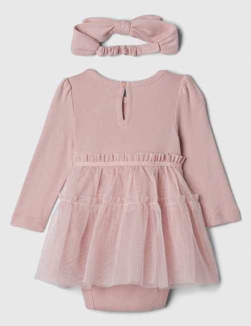 Baby Tulle Bodysuit Two-Piece Outfit Set