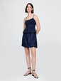 Smocked Eyelet Denim Cami
