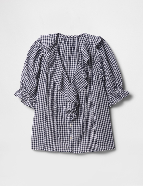 Relaxed Voile Ruffle Top