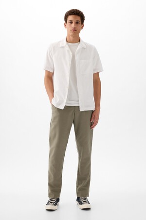 Linen-Cotton Trousers in Slim Fit