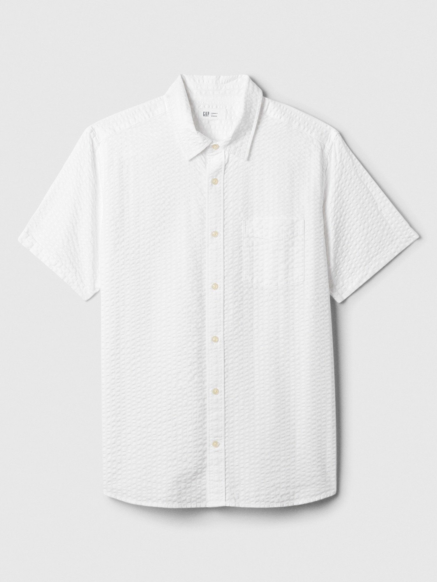 Shop Seersucker Shirt in Standard Fit for Men | GAP UAE