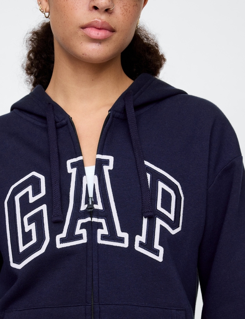 Relaxed Gap Logo Zip Hoodie