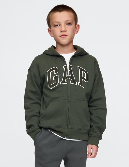 Kids Relaxed Gap Logo Zip Hoodie