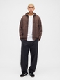 Relaxed Gap Logo Sherpa-Lined Zip Hoodie