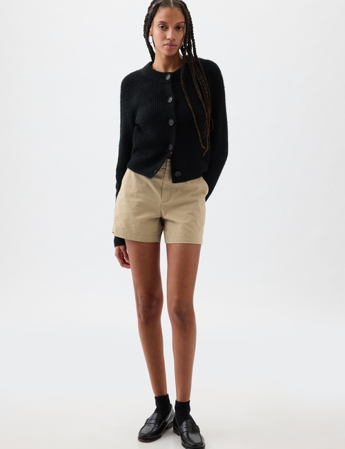 5" Mid Rise Downtown Khaki Shorts
