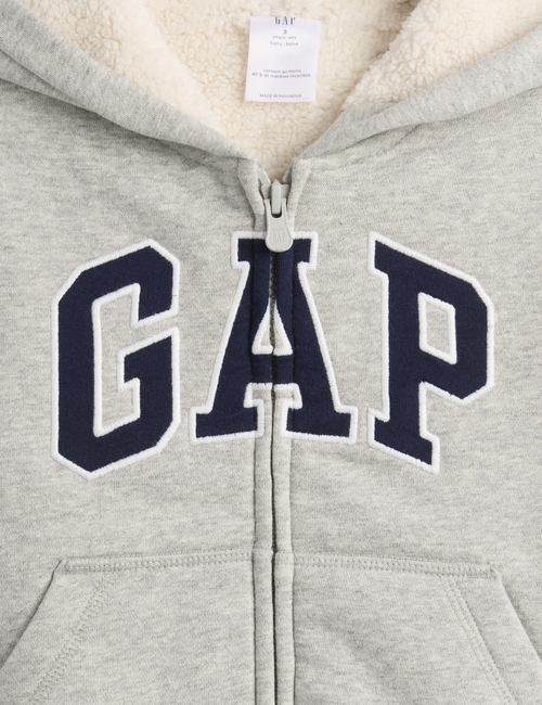 babyGap Logo Sherpa Zip Hoodie