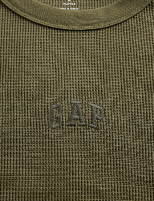 Gap Logo Waffle-Knit Crewneck T-Shirt