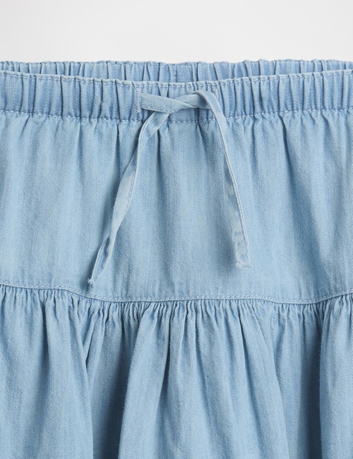 Kids Denim Tiered Skort