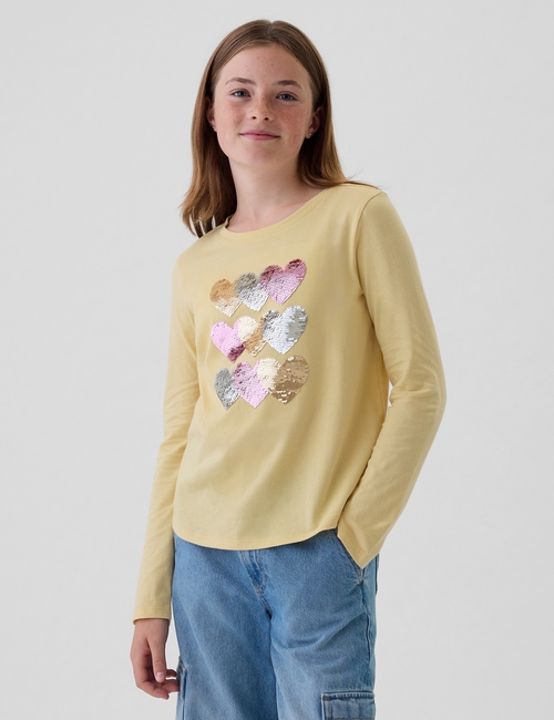 Kids Flippy-Sequin Graphic T-Shirt