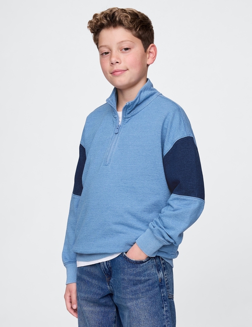 Kids Vintage Soft Half-Zip Logo Pullover