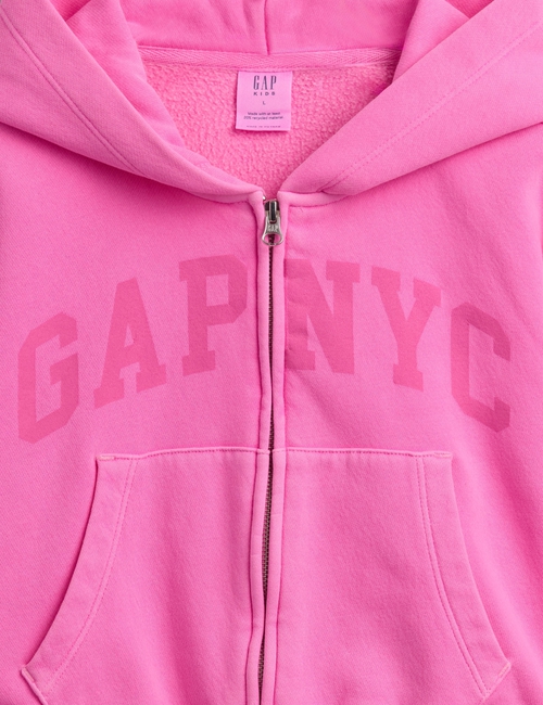 Kids VintageSoft Oversized Logo Zip Hoodie