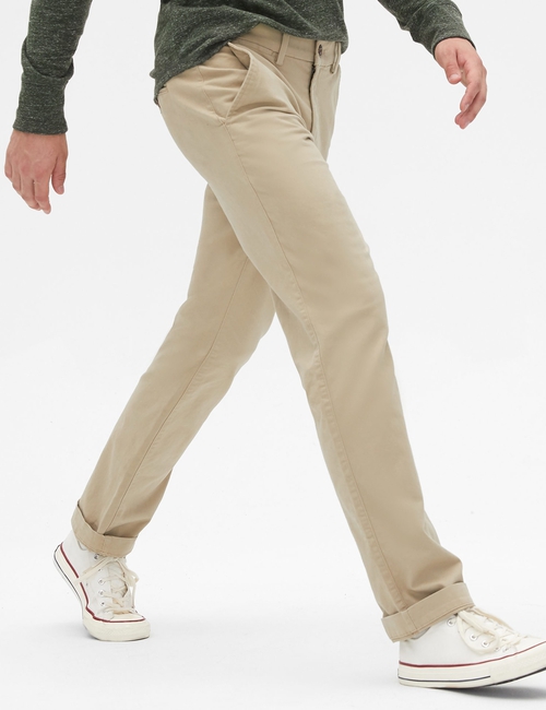 Essential Khakis in Straight Fit with GapFlex