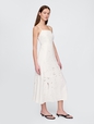 Linen-Blend Embroidered Maxi Dress