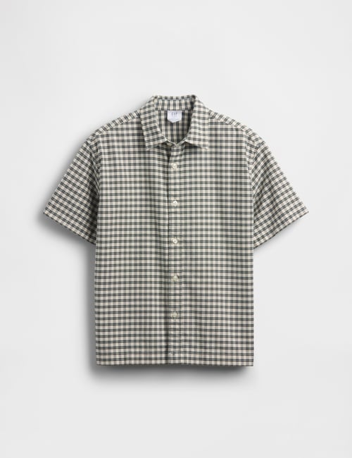 Kids Relaxed Plaid Oxford Shirt