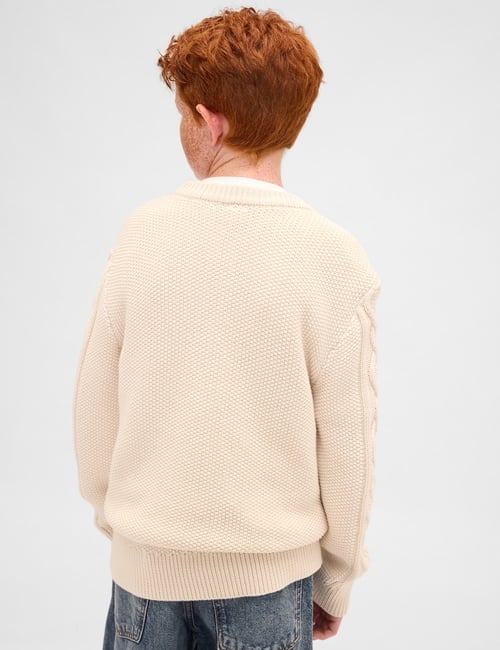 Kids Cable-Knit Crewneck Sweater