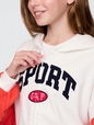 Kids Vintage Soft Full-Zip Sport Logo Hoodie