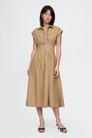 Poplin Midi Shirtdress