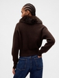 CashSoft Faux-Fur Collar Zip Cardigan Sweater