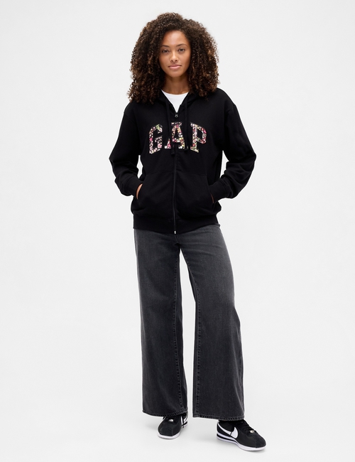 Relaxed Gap Logo Zip Hoodie