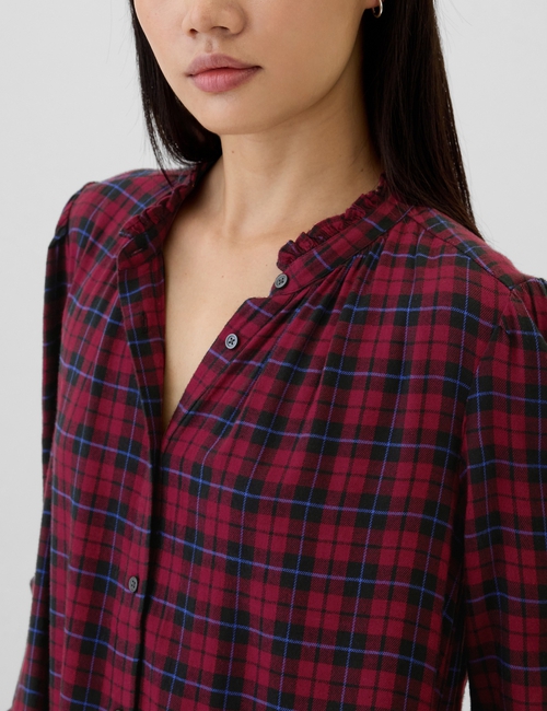 Plaid Flannel Shirtdress