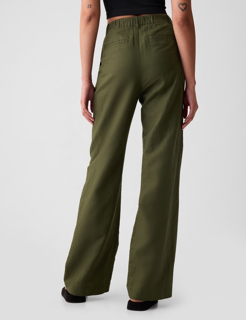 365 High Rise Linen-Cotton Trousers