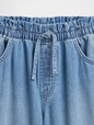 Kids High Rise Pull-On Paperbag Baggy Jeans