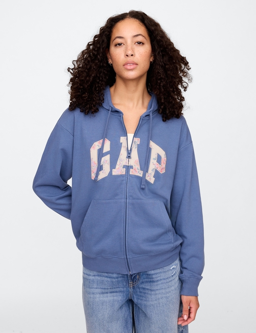 Relaxed Gap Logo Zip Hoodie