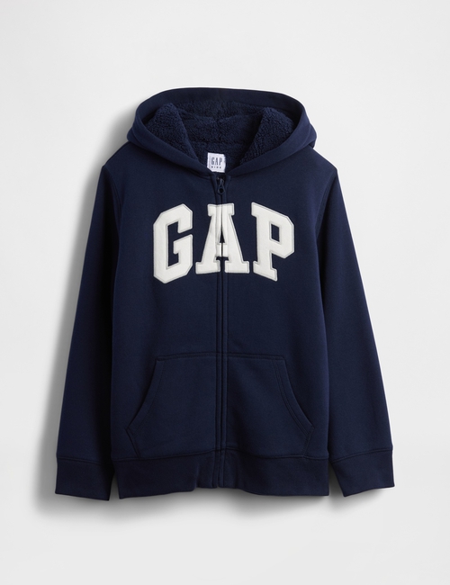 Kids Gap Logo Sherpa Zip Hoodie