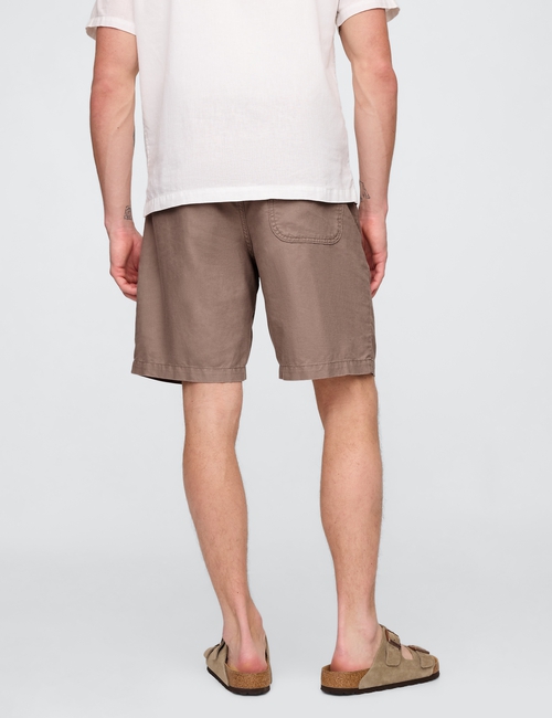 Linen-Cotton Easy Shorts